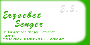 erzsebet senger business card