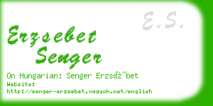 erzsebet senger business card